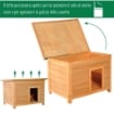 CUCCIA PER CANI IMPERMEABILE DA ESTERNO IN LEGNO DI ABETE 85X58X58CM