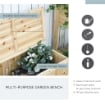 PANCHINA CONTENITORE IN LEGNO DA GIARDINO CON SCHIENALE 115X45X75 CM