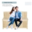 PANCHINA CONTENITORE IN LEGNO DA GIARDINO CON SCHIENALE 115X45X75 CM