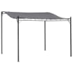 GAZEBO PERGOLA 3X3M DA ESTERNO, GIARDINO O TERRAZZO CON TENDA GRIGIA