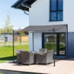 GAZEBO PERGOLA 3X3M DA ESTERNO, GIARDINO O TERRAZZO CON TENDA GRIGIA