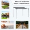 GAZEBO PERGOLA 3X3M DA ESTERNO, GIARDINO O TERRAZZO CON TENDA GRIGIA