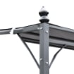 GAZEBO PERGOLA 3X3M DA ESTERNO, GIARDINO O TERRAZZO CON TENDA GRIGIA