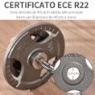 SET DI 6 DISCHI PESI PER BILANCIERE PESO TOTALE 35 KG GRIGIO