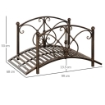 PONTICELLO DA GIARDINO CON ELEMENTI FLOREALI IN METALLO 99 X 68 X 53CM NERO