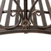 PONTICELLO DA GIARDINO CON ELEMENTI FLOREALI IN METALLO 99 X 68 X 53CM NERO