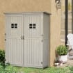 CASETTA DA GIARDINO IN LEGNO CON PORTA MENSOLE E FINESTRE 127.5 X 50 X 164 CM