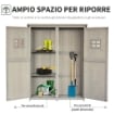 CASETTA DA GIARDINO IN LEGNO CON PORTA MENSOLE E FINESTRE 127.5 X 50 X 164 CM