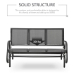 PANCHINA A DONDOLO A 3 POSTI CON TESSUTO A RETE 151 X 75 X 85CM GRIGIO