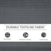 PANCHINA A DONDOLO A 3 POSTI CON TESSUTO A RETE 151 X 75 X 85CM GRIGIO