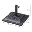 BASE PER OMBRELLONE DA GIARDINO IN RESINA E ACCIAIO VINTAGE 44X44X32CM NERO
