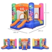 CASA GIOCO GONFIABILE GIGANTE PER BAMBINI CON SCIVOLO E CANESTRO