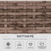 SALOTTO DA GIARDINO IN RATTAN CON TAVOLINO E DIVANO MODULABILE GRIGIO