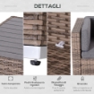 SALOTTO DA GIARDINO IN RATTAN CON TAVOLINO E DIVANO MODULABILE GRIGIO