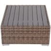 SALOTTO DA GIARDINO IN RATTAN CON TAVOLINO E DIVANO MODULABILE GRIGIO