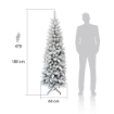 MAURY'S ALBERO DI NATALE EXTRA SLIM INNEVATO 180 CM USATO COME NUOVO