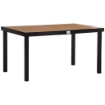 TAVOLO DA GIARDINO PER 6 PERSONE IN ALLUMINIO E PLASTICA 140X90X74 CM  NERO 