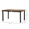TAVOLO DA GIARDINO PER 6 PERSONE IN ALLUMINIO E PLASTICA 140X90X74 CM  NERO 