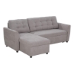 DIVANO LETTO ANGOLARE 3 POSTI CON CONTENITORE 217 X 134 X 85 CM GRIGIO