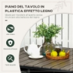 SET DA GIARDINO IN RATTAN 4 SEDIE DA ESTERNO CON CUSCINI E TAVOLO RETTANGOLARE