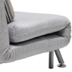 POLTRONA LETTO IN FERRO E COTONE CON CUSCINO A RIGHE 75 X 70 X 75 CM GRIGIO