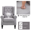 POLTRONA CHESTERFIELD IN TESSUTO SFODERABILE CON AMPIA SEDUTA GRIGIO
