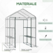 Il numero 1 del risparmio-SERRA DA GIARDINO IN PVC TRASPARENTE SCAFFALI PER  PIANTE 143 X 143 X 195 CM