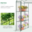 Il numero 1 del risparmio-SERRA DA GIARDINO IN PVC TRASPARENTE SCAFFALI PER  PIANTE 143 X 143 X 195 CM