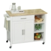 MOBILE CARRELLO ARMADIETTO CON RUOTE 1 CASSETTO 2 ANTE 59X40X92 CM BIANCO  GRIGIO