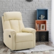 Il numero 1 del risparmio-SET POLTRONA RELAX RECLINABILE E POUF POGGIAPIEDI  GIREVOLE 79X80X102CM BEIGE