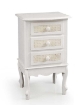 VIENNA MOBILE CASSETTIERA 3 CASSETTI IN LEGNO 42 X 34 X 70 CM BIANCO E CREMA