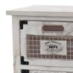 CASSETTIERA DECORATA IN LEGNO CON 5 CASSETTI 35X25XH94 CM COLORE BIANCO