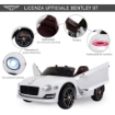 MACCHINA ELETTRICA BENTLEY PER BAMBINI CON PORTIERE 108 X 60 X 43 CM BIANCO