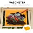 BANCO PER GIARDINAGGIO CON VASCHETTA MENSOLE E GANCI 100X40X140CM IN LEGNO