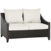 DIVANO DA GIARDINO A 2 POSTI IN RATTAN PE 132X70X74CM MARRONE