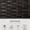 DIVANO DA GIARDINO A 2 POSTI IN RATTAN PE 132X70X74CM MARRONE