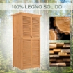 Il numero 1 del risparmio-ARMADIO PORTAOGGETTI DA ESTERNO IN LEGNO  IMPERMEABILE 87 X 46.5 X 160 CM