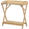 TAVOLO DA GIARDINAGGIO IN LEGNO CON RIPIANO PORTAOGGETTI 80X40X84CM