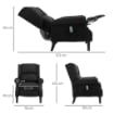 POLTRONA RELAX MASSAGGIANTE RECLINABILE CON TELECOMANDO 78X83X101 CM NERO