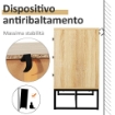 CASSETTIERA DI DESIGN IN STILE INDUSTRIAL LEGNO NATURAL 120X39,5 X 71 CM 