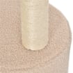 ALBERO TIRAGRAFFI ROBUSTO PER GATTI CON CUCCIA E CORDA SISAL BEIGE