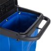 CARRELLO PULIZIE PROFESSIONALE MULTIUSO CON 2 SECCHI CAPACITÀ 18L E RUOTE BLU