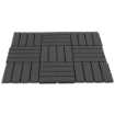 SET 9 MATTONELLE A INCASTRO PER TERRAZZO 30 X 30 X 2 CM NERO