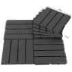 SET 9 MATTONELLE A INCASTRO PER TERRAZZO 30 X 30 X 2 CM NERO