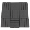 SET 9 MATTONELLE A INCASTRO PER TERRAZZO 30 X 30 X 2 CM NERO