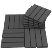 SET 9 MATTONELLE A INCASTRO PER TERRAZZO 30 X 30 X 2 CM NERO