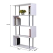 LIBRERIA DI DESIGN MOBILI PER SOGGIORNO MODERNA 4 RIPIANI 80X30X145 CM BIANCO