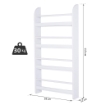 LIBRERIA SCAFFALE DA PARETE 4 MENSOLE 59 X 12 X 113 CM IN LEGNO BIANCO