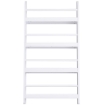 LIBRERIA SCAFFALE DA PARETE 4 MENSOLE 59 X 12 X 113 CM IN LEGNO BIANCO