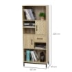 LIBRERIA DA PARETE CON ANTE E CASSETTI IN LEGNO 60 X 30 X 150 CM